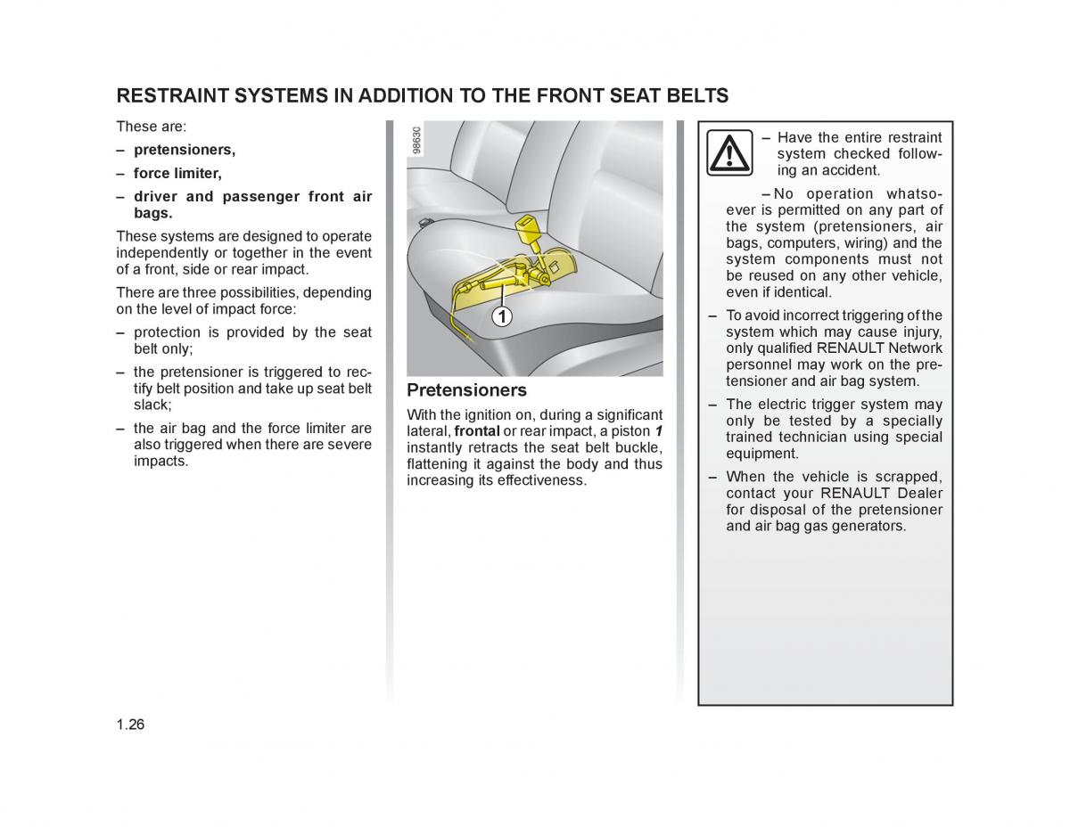 Renault Trafic II 2 owners manual / page 31