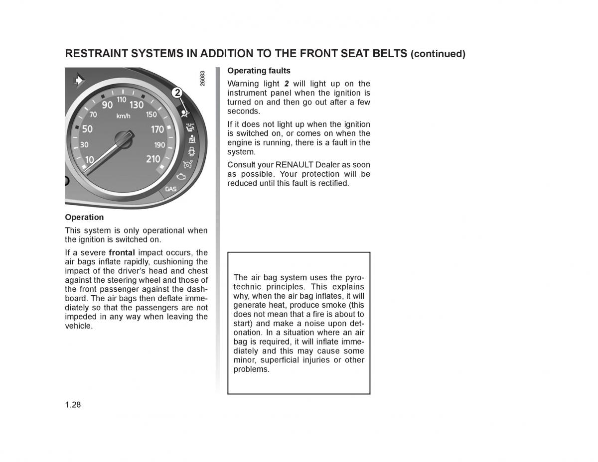 Renault Trafic II 2 owners manual / page 33