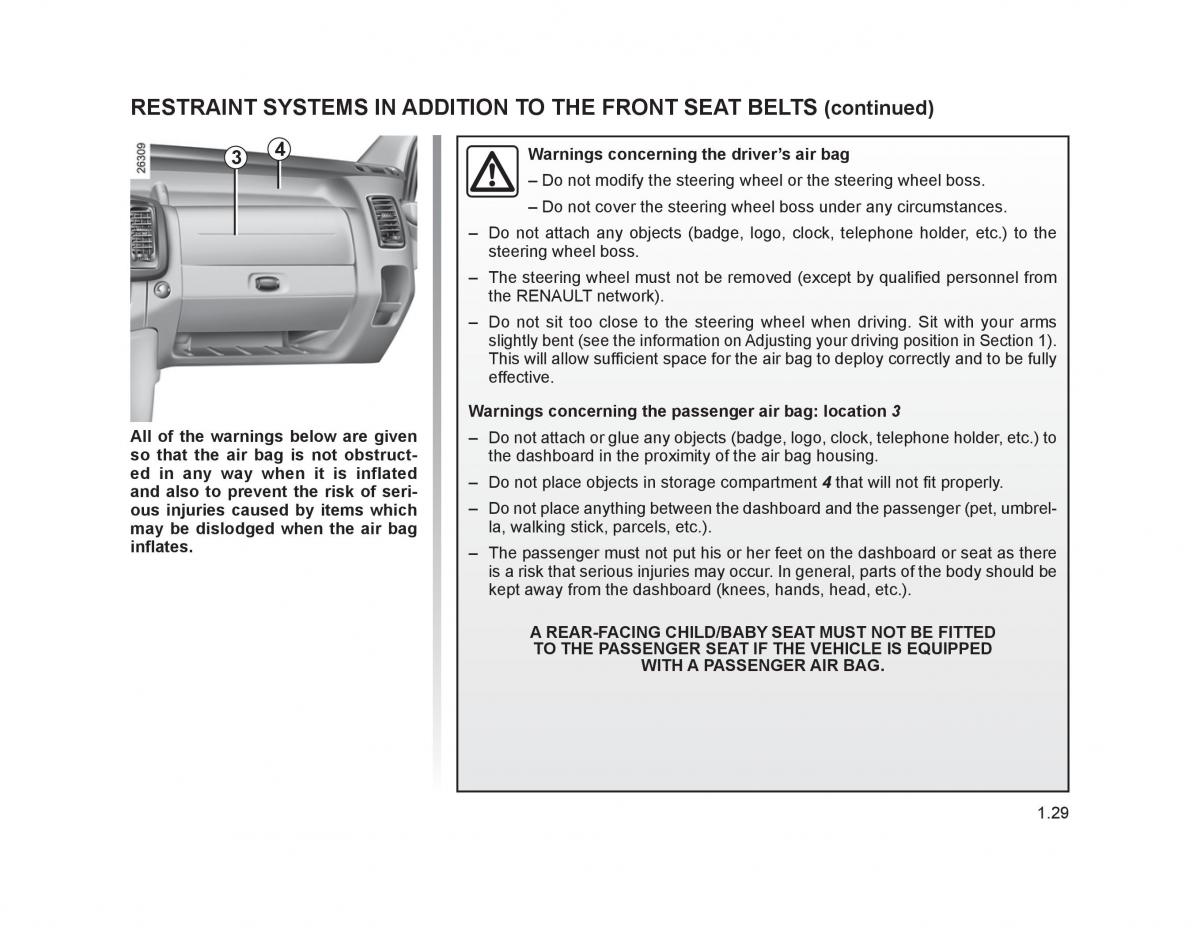 Renault Trafic II 2 owners manual / page 34