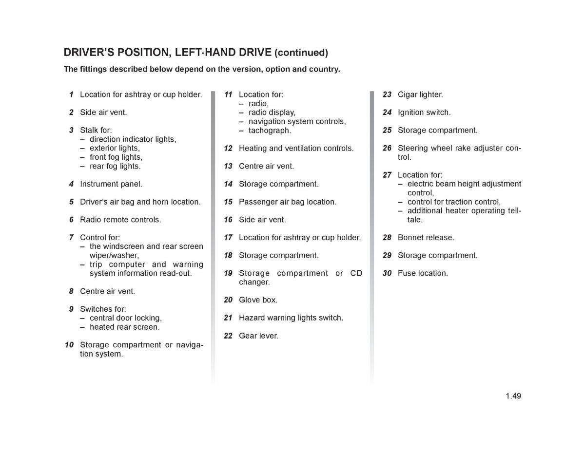 Renault Trafic II 2 owners manual / page 54