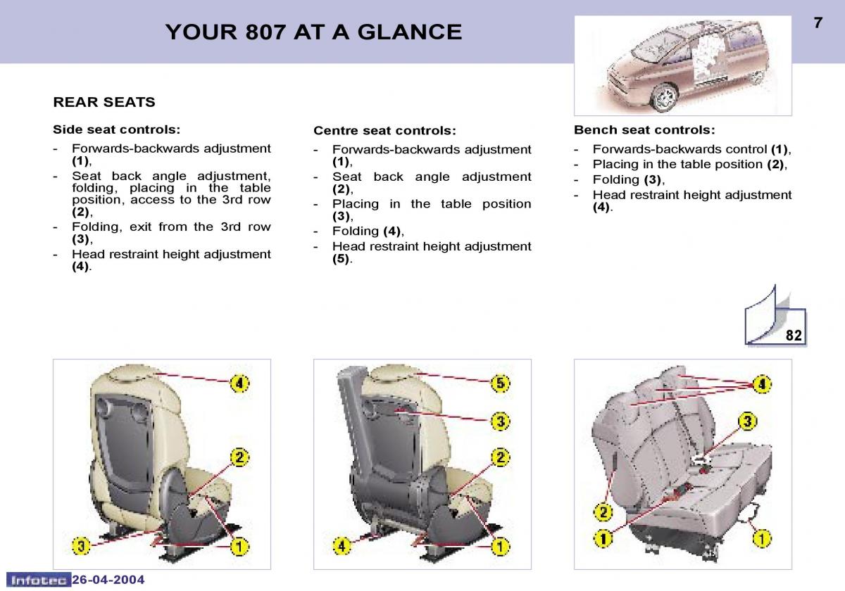 Peugeot 807 owners manual / page 56