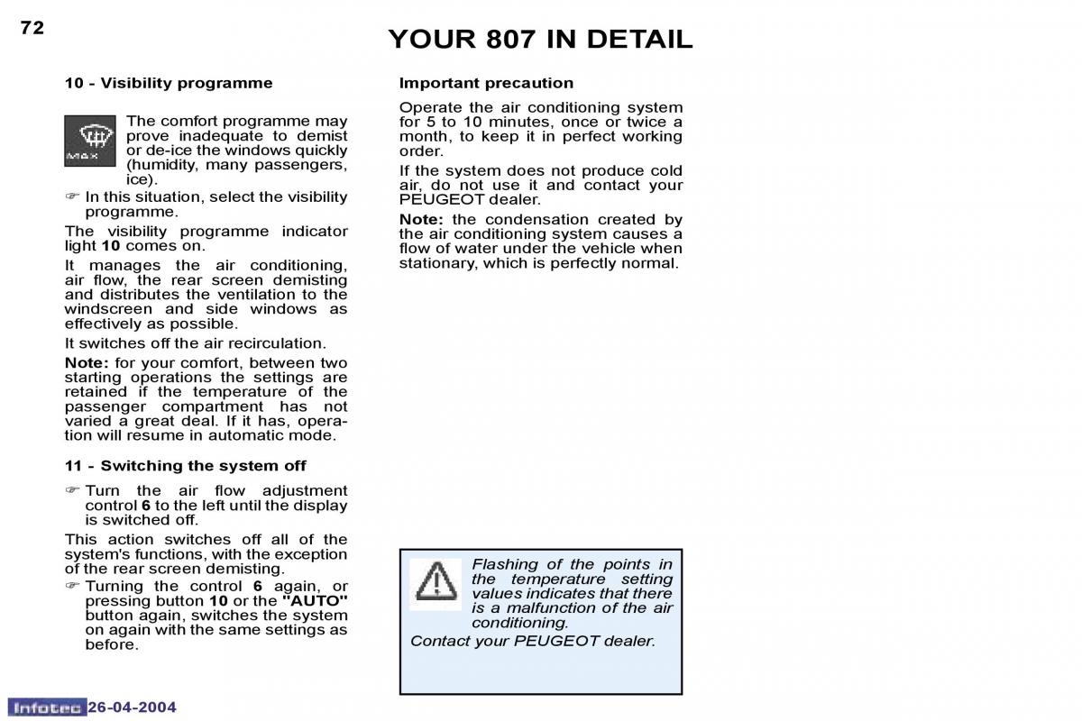 Peugeot 807 owners manual / page 59