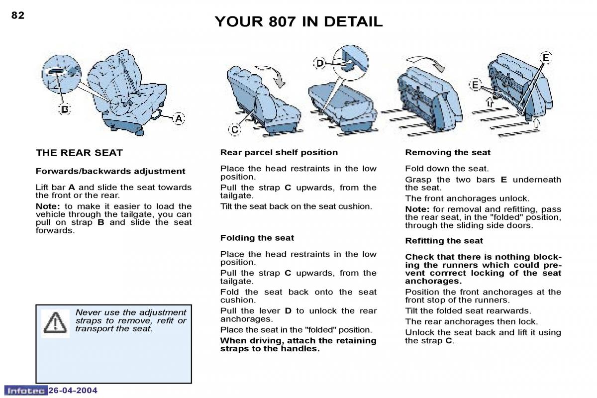 Peugeot 807 owners manual / page 63