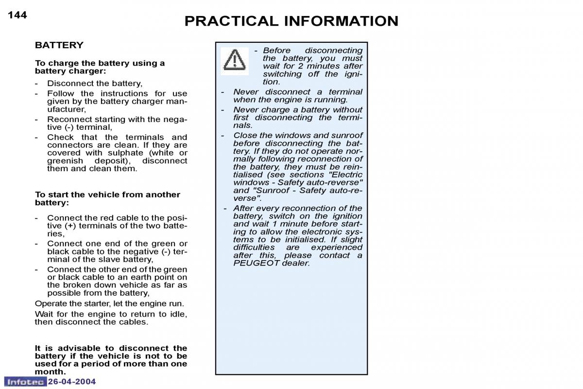 Peugeot 807 owners manual / page 33