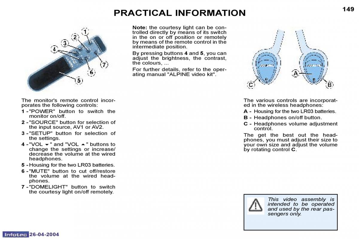 Peugeot 807 owners manual / page 38