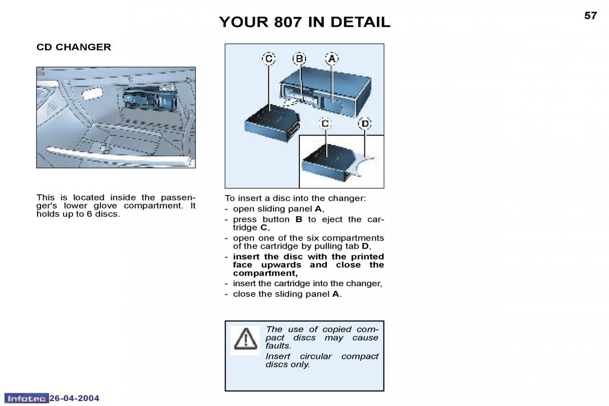 Peugeot 807 owners manual / page 53