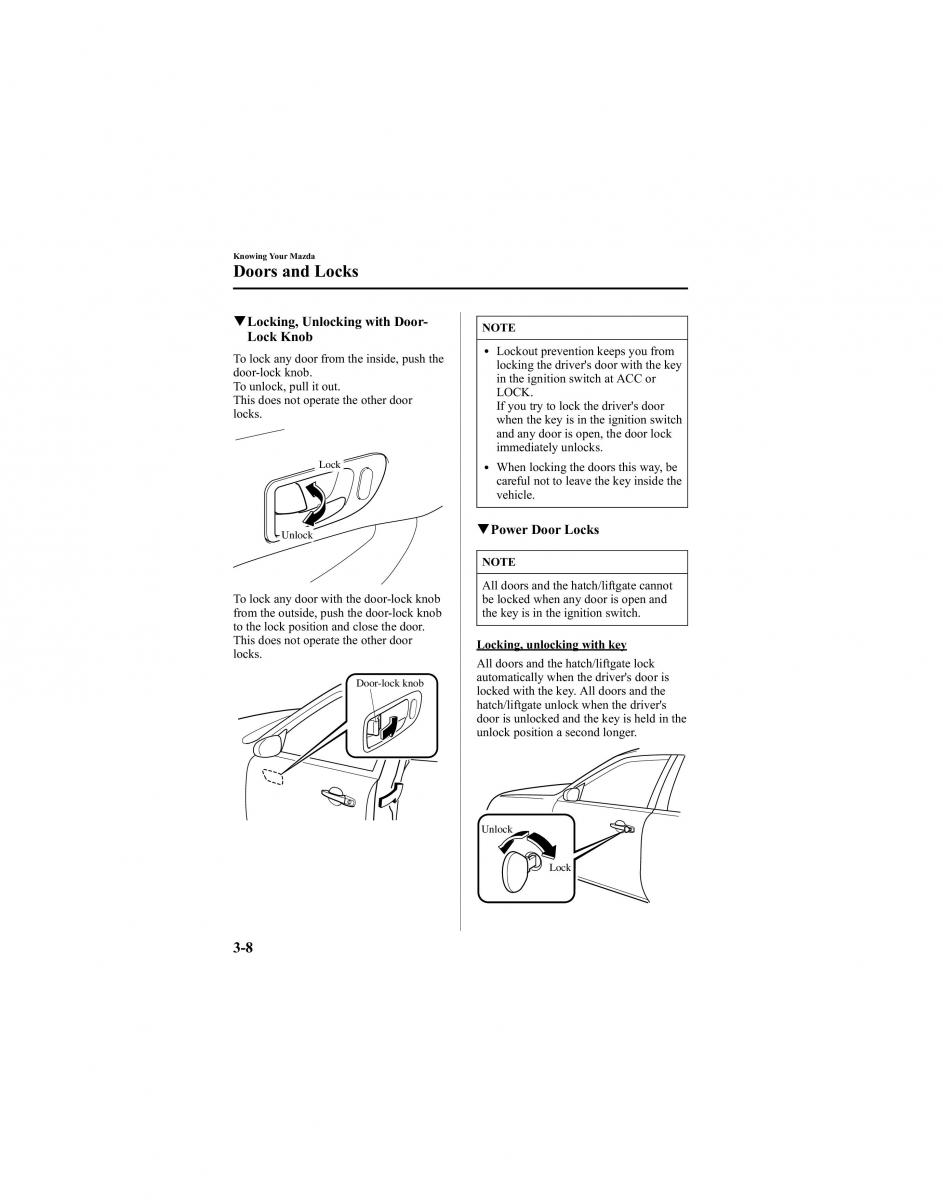 manual  Mazda 6 I 1 Atenza owners manual / page 84