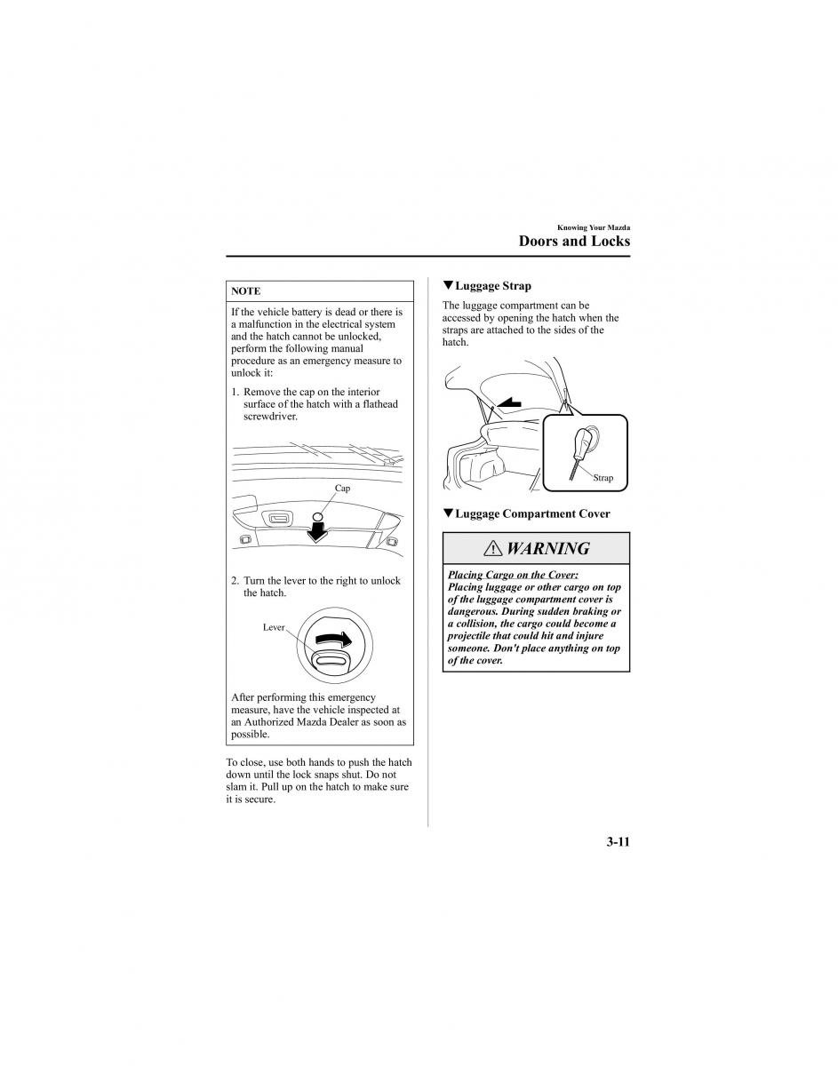 manual  Mazda 6 I 1 Atenza owners manual / page 87