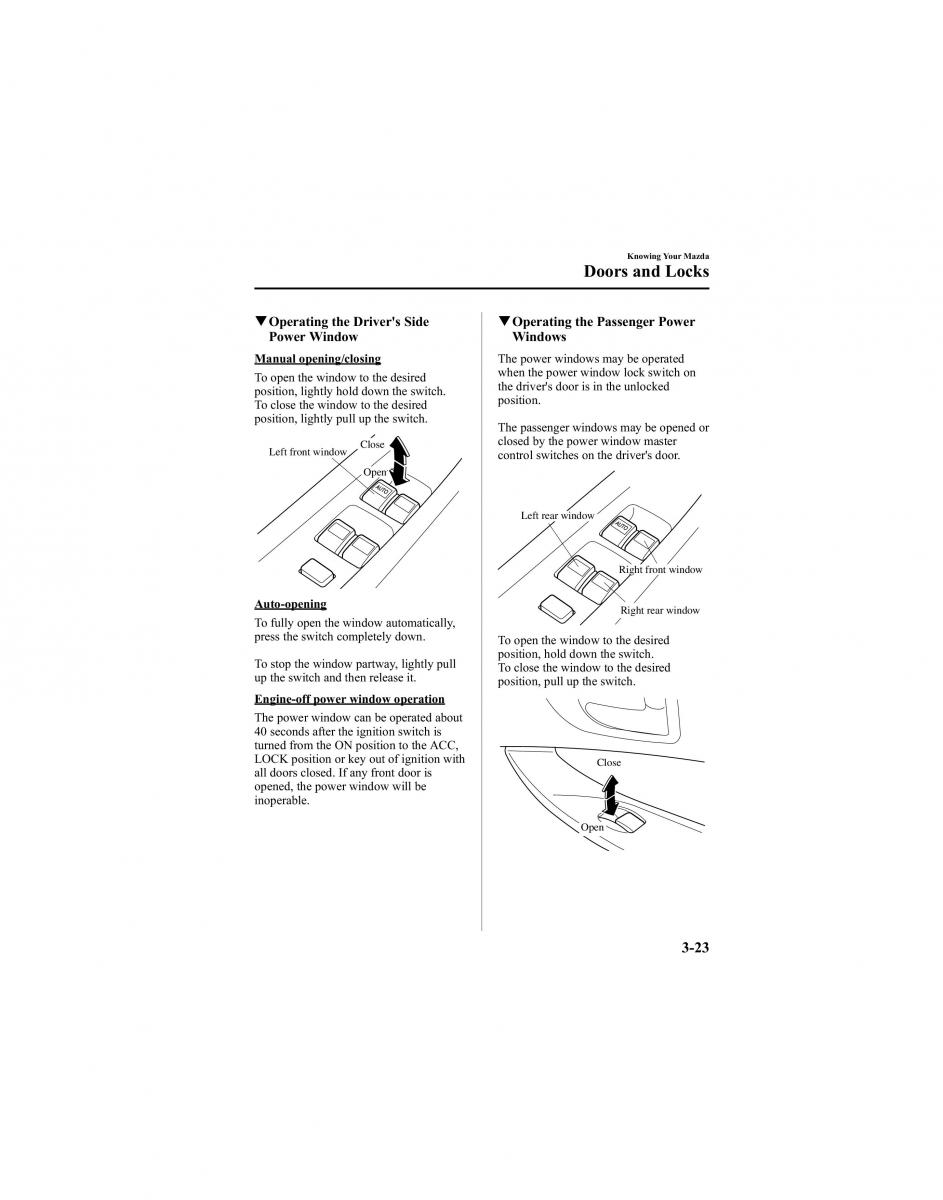 manual  Mazda 6 I 1 Atenza owners manual / page 99