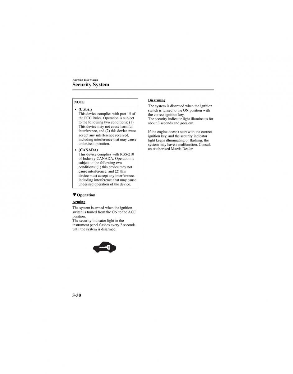 manual  Mazda 6 I 1 Atenza owners manual / page 106