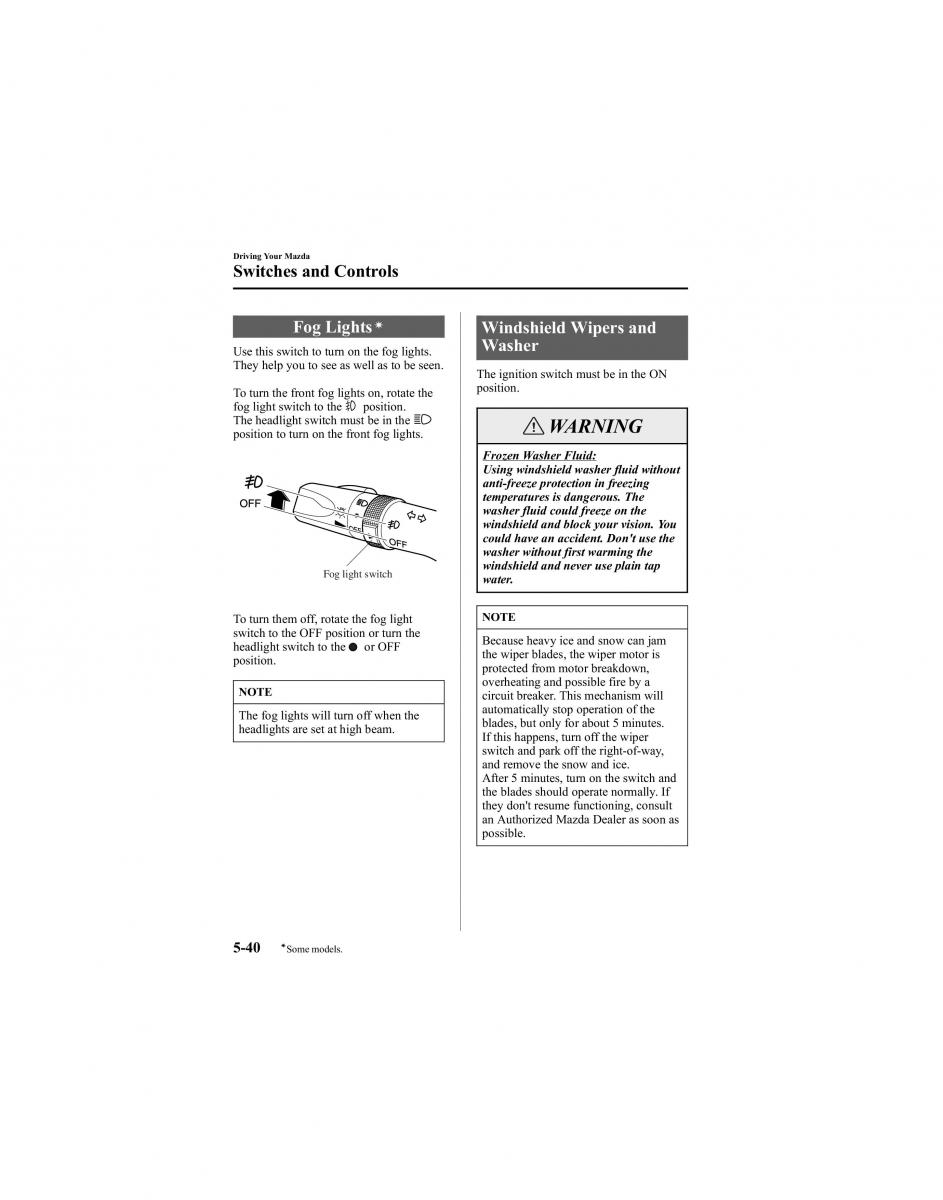 manual  Mazda 6 I 1 Atenza owners manual / page 164