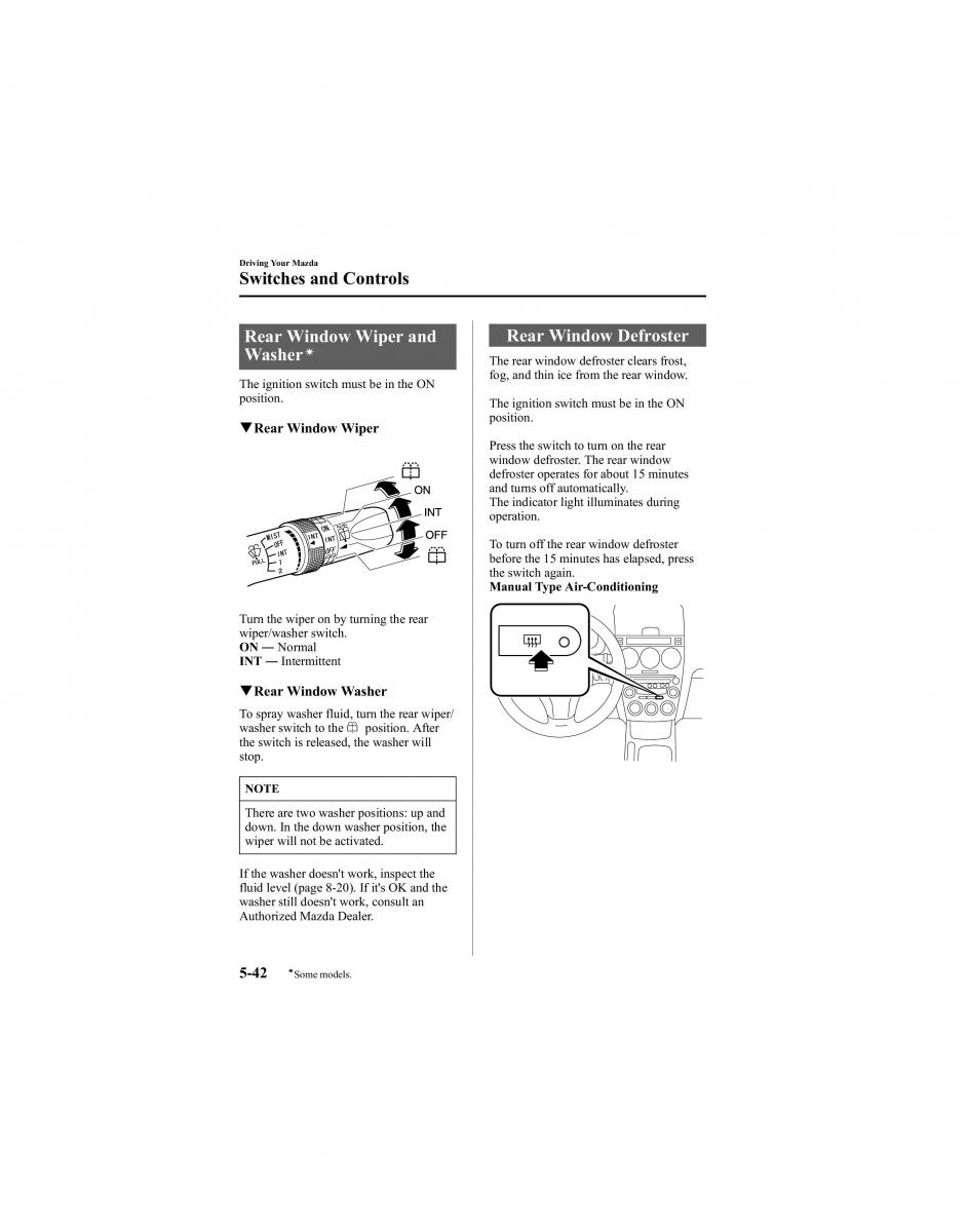 manual  Mazda 6 I 1 Atenza owners manual / page 166