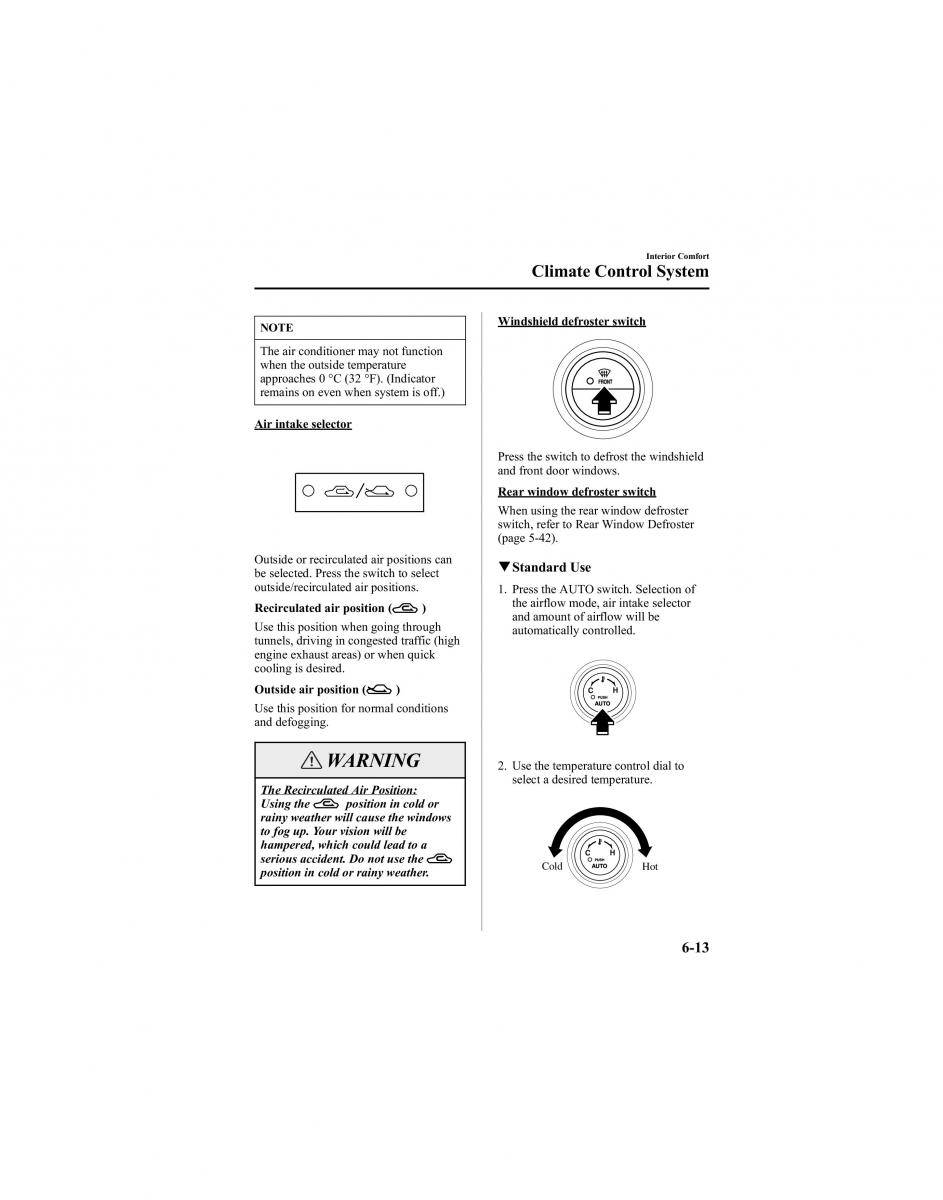 manual  Mazda 6 I 1 Atenza owners manual / page 185