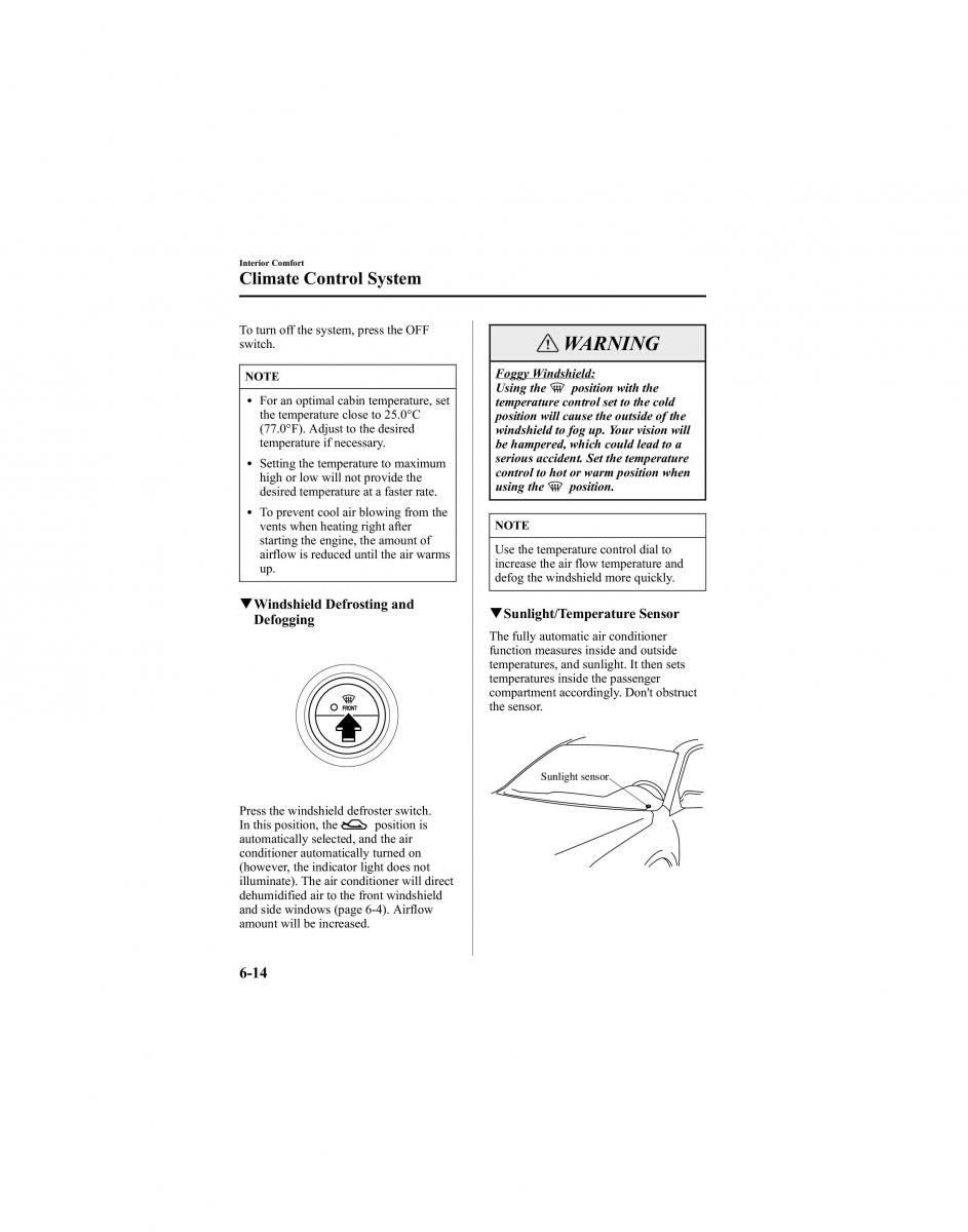 manual  Mazda 6 I 1 Atenza owners manual / page 186