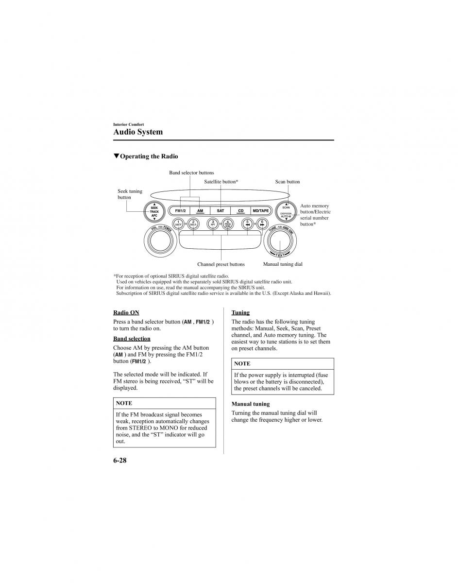 manual  Mazda 6 I 1 Atenza owners manual / page 200