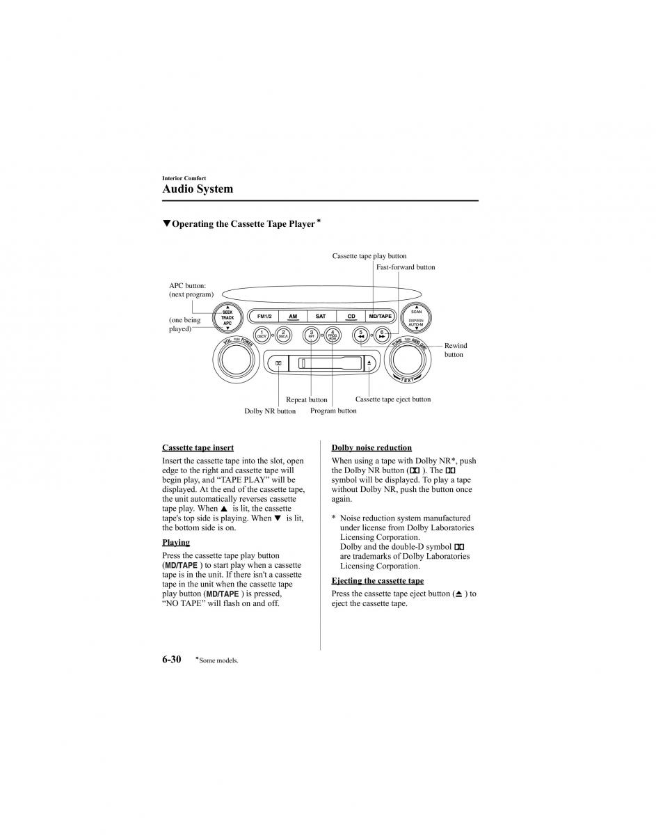 manual  Mazda 6 I 1 Atenza owners manual / page 202