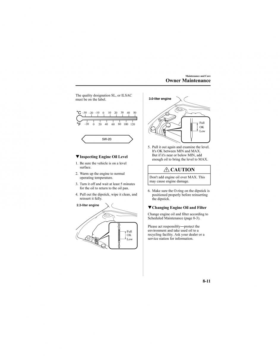 manual  Mazda 6 I 1 Atenza owners manual / page 261