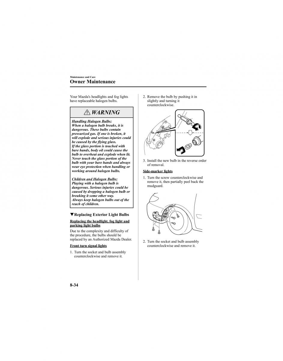 manual  Mazda 6 I 1 Atenza owners manual / page 284