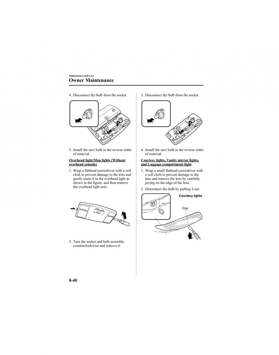 manual  Mazda 6 I 1 Atenza owners manual / page 290