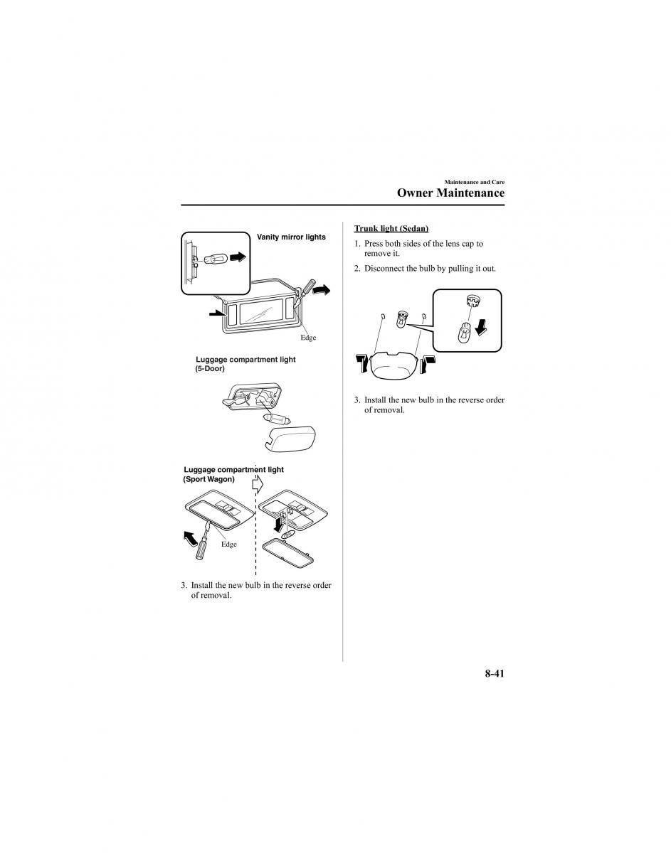 manual  Mazda 6 I 1 Atenza owners manual / page 291