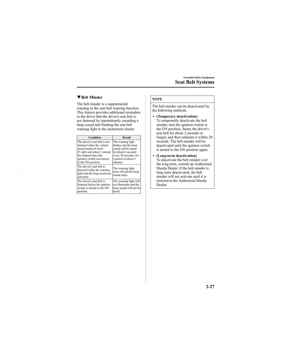 manual  Mazda 6 I 1 Atenza owners manual / page 41