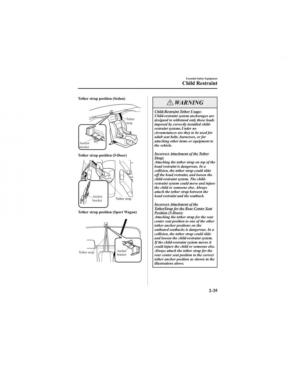 manual  Mazda 6 I 1 Atenza owners manual / page 49