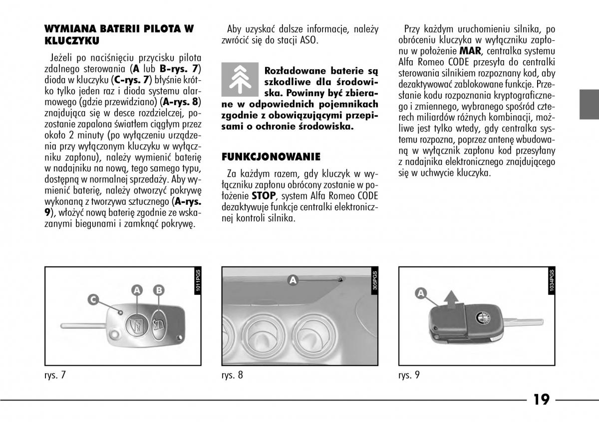 manual Alfa Romeo Alfa Romeo 166 / page 20