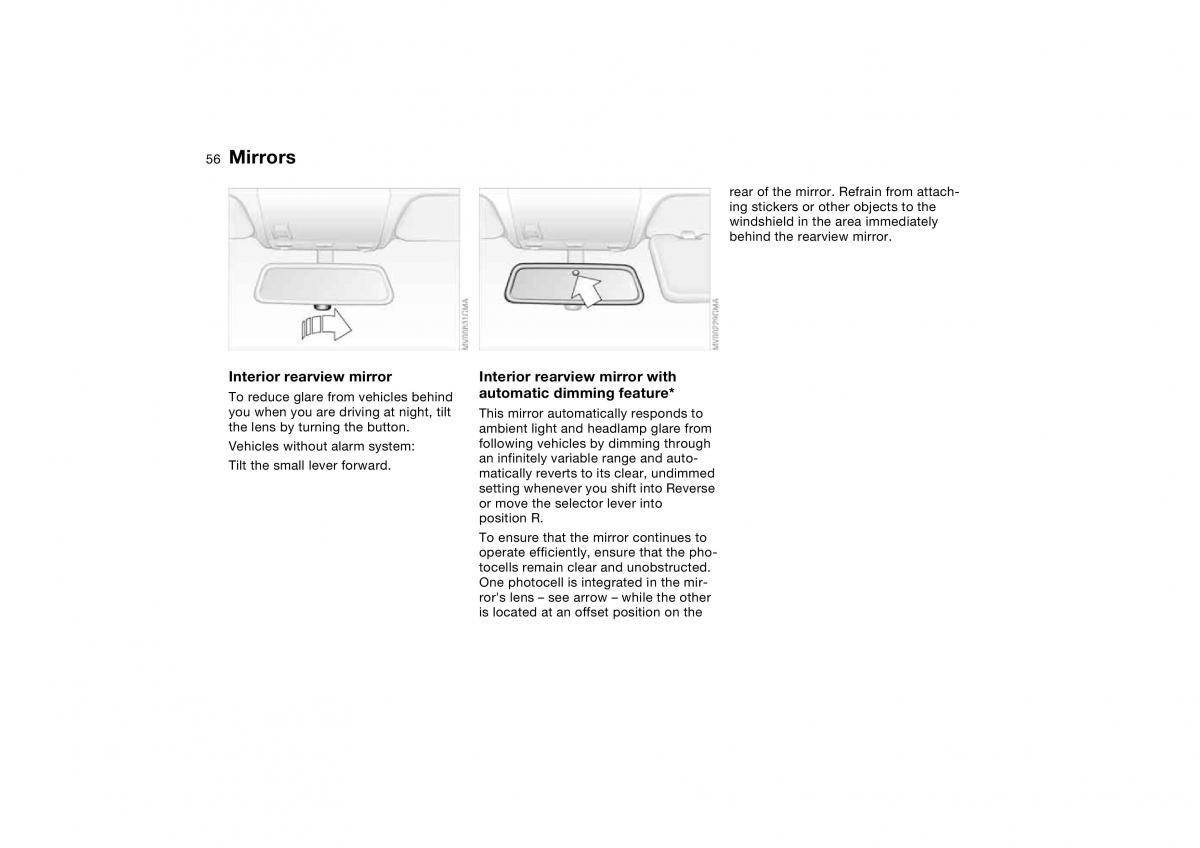 BMW E46 owners manual / page 56