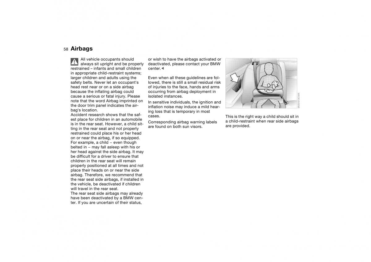 BMW E46 owners manual / page 58