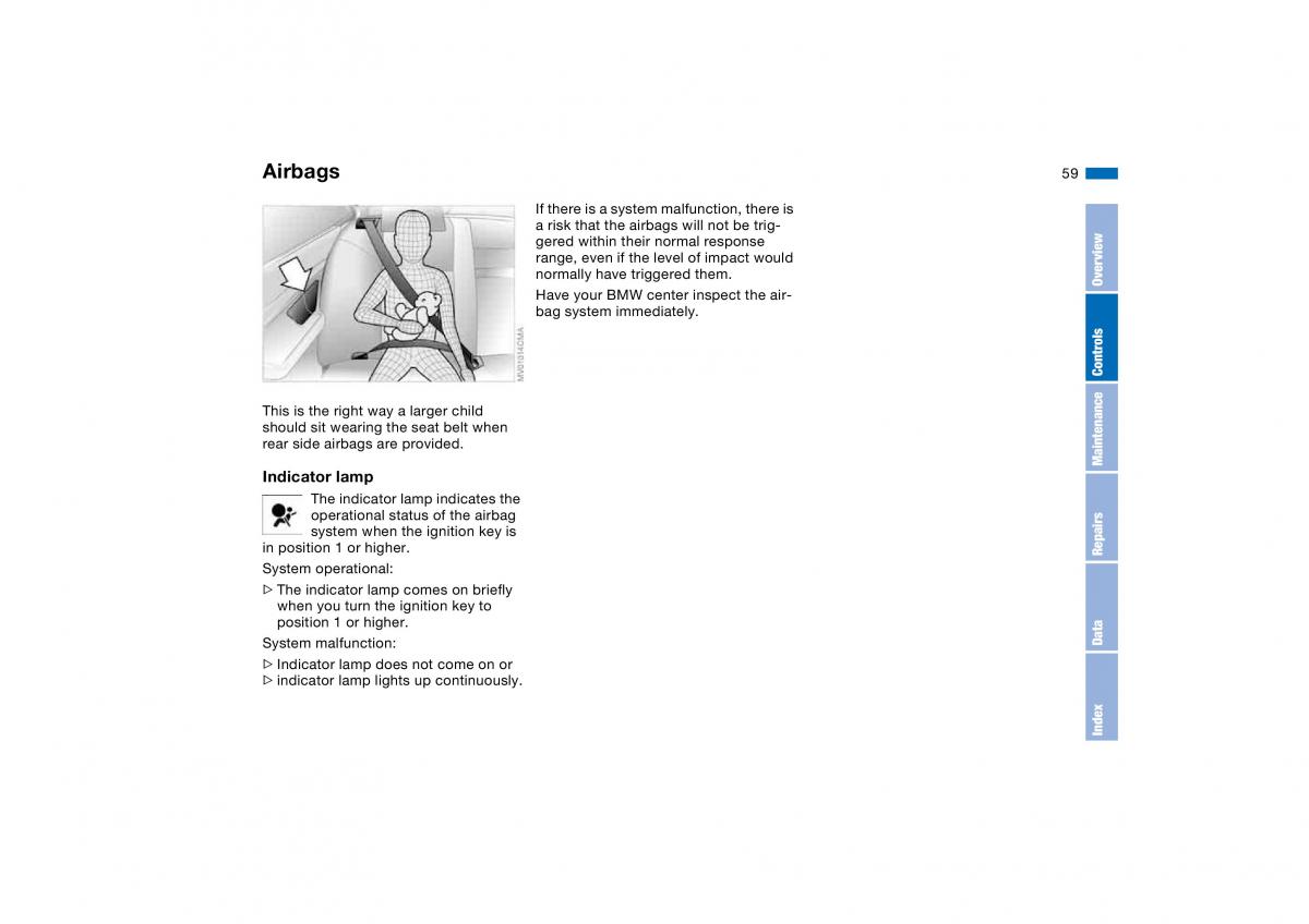 BMW E46 owners manual / page 59