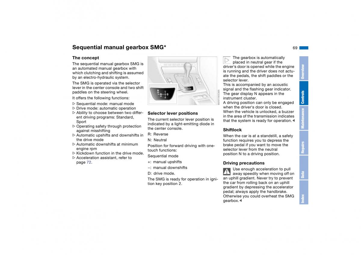 BMW E46 owners manual / page 69