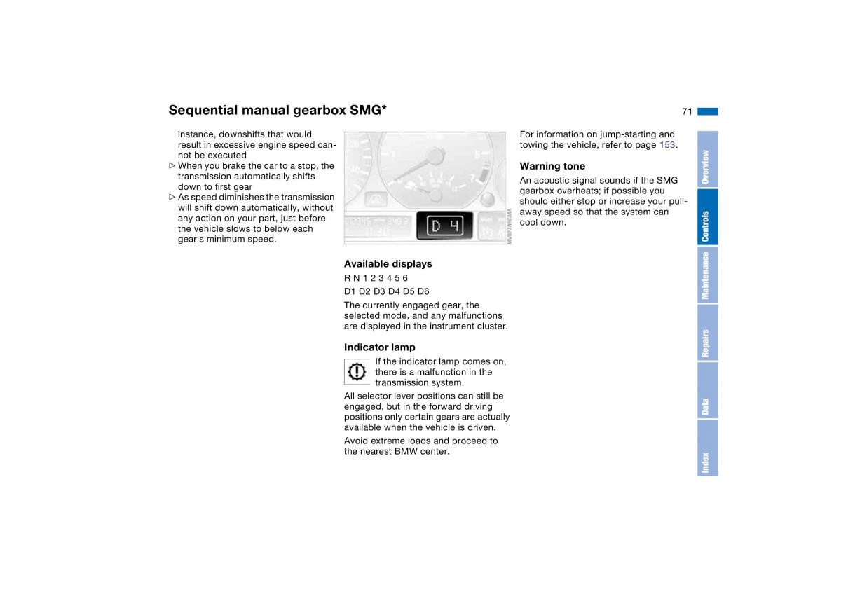 BMW E46 owners manual / page 71