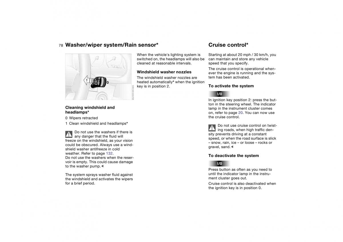 BMW E46 owners manual / page 78