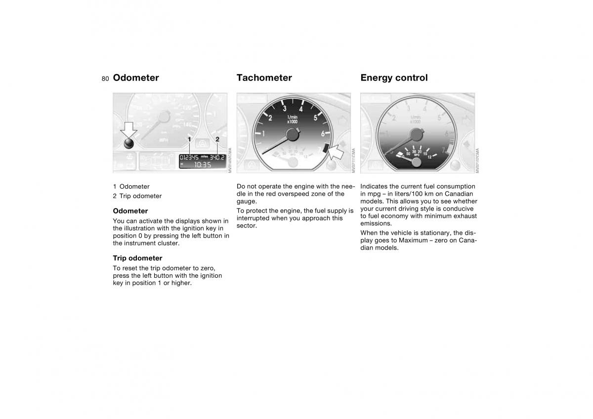 BMW E46 owners manual / page 80