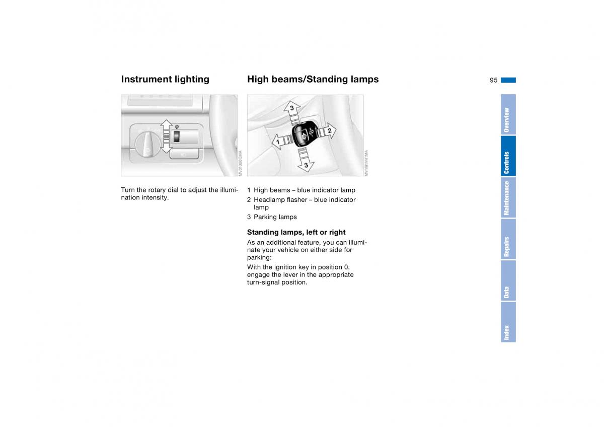 BMW E46 owners manual / page 95