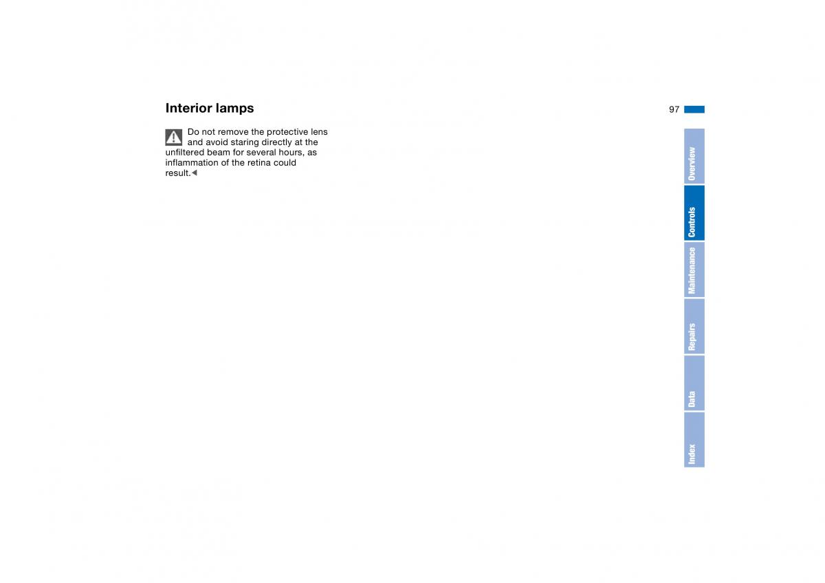 BMW E46 owners manual / page 97