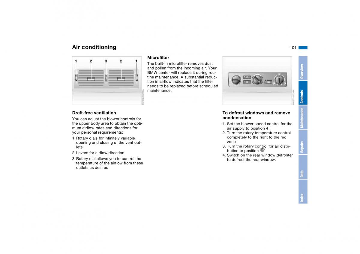 BMW E46 owners manual / page 101