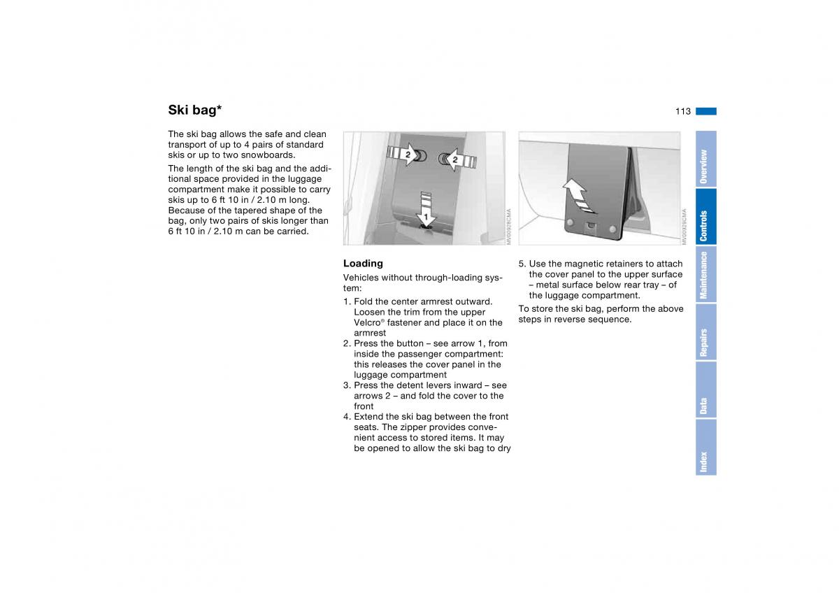 BMW E46 owners manual / page 113