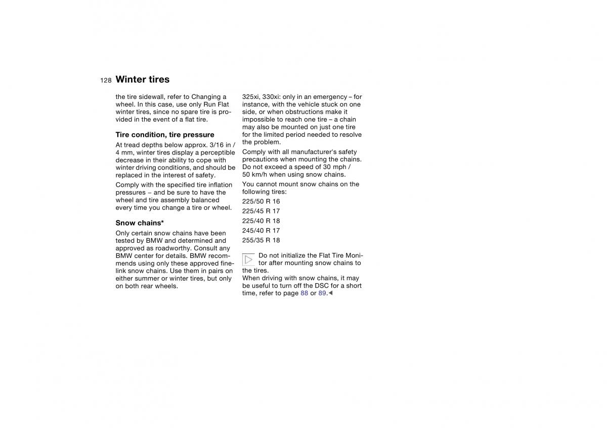 BMW E46 owners manual / page 128