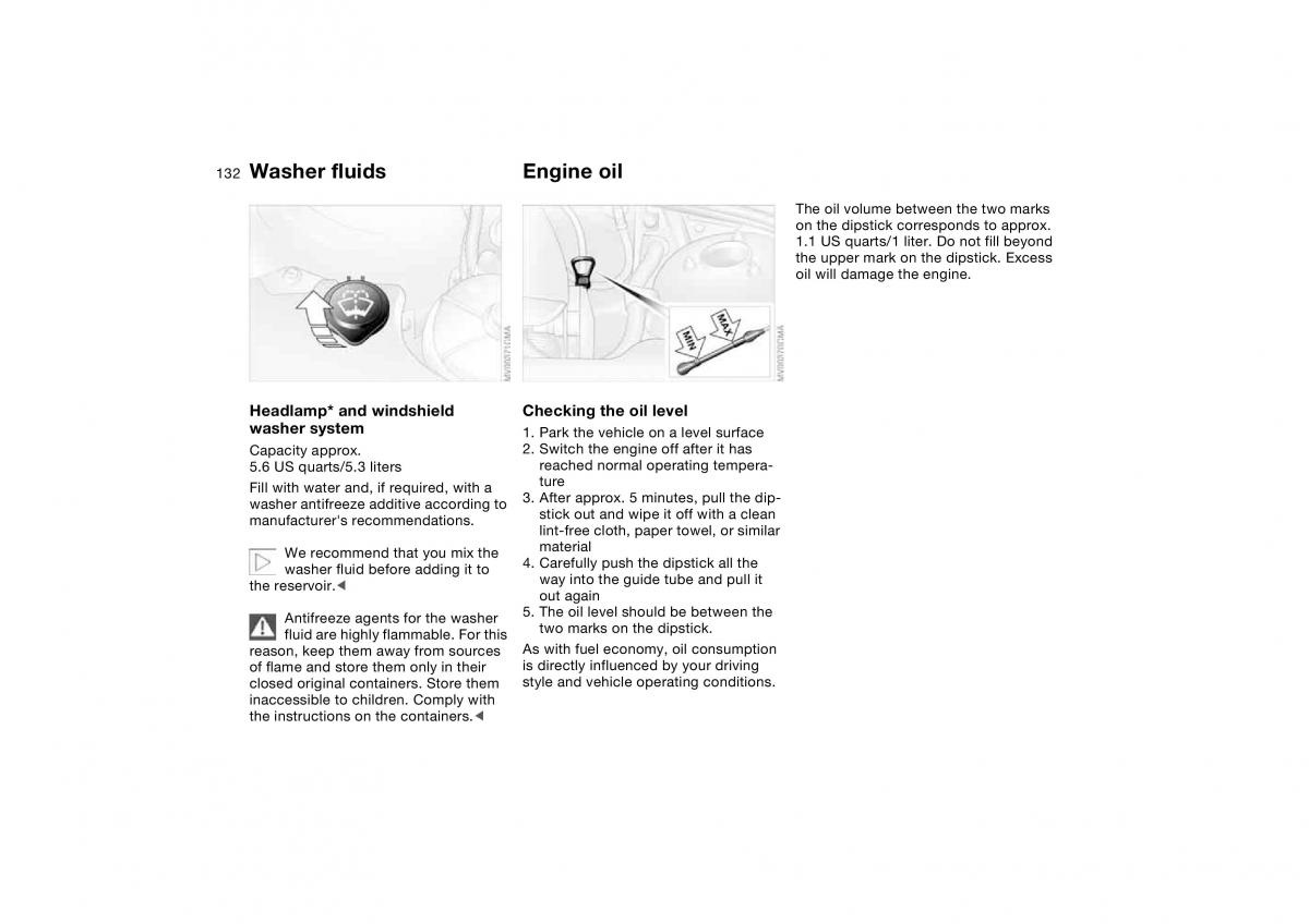 BMW E46 owners manual / page 132