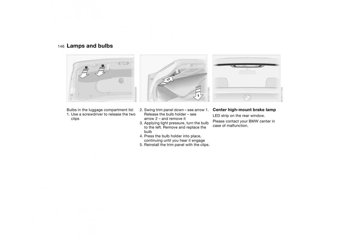 BMW E46 owners manual / page 146