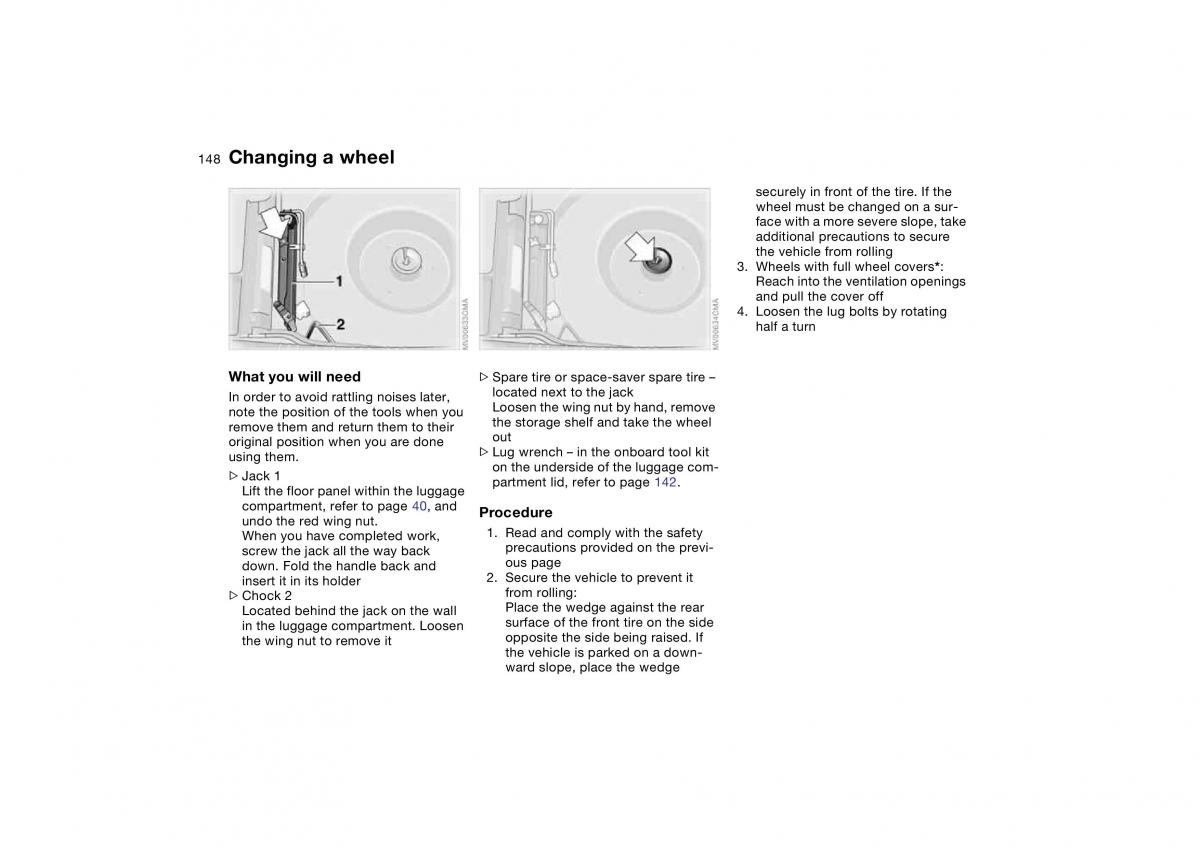 BMW E46 owners manual / page 148