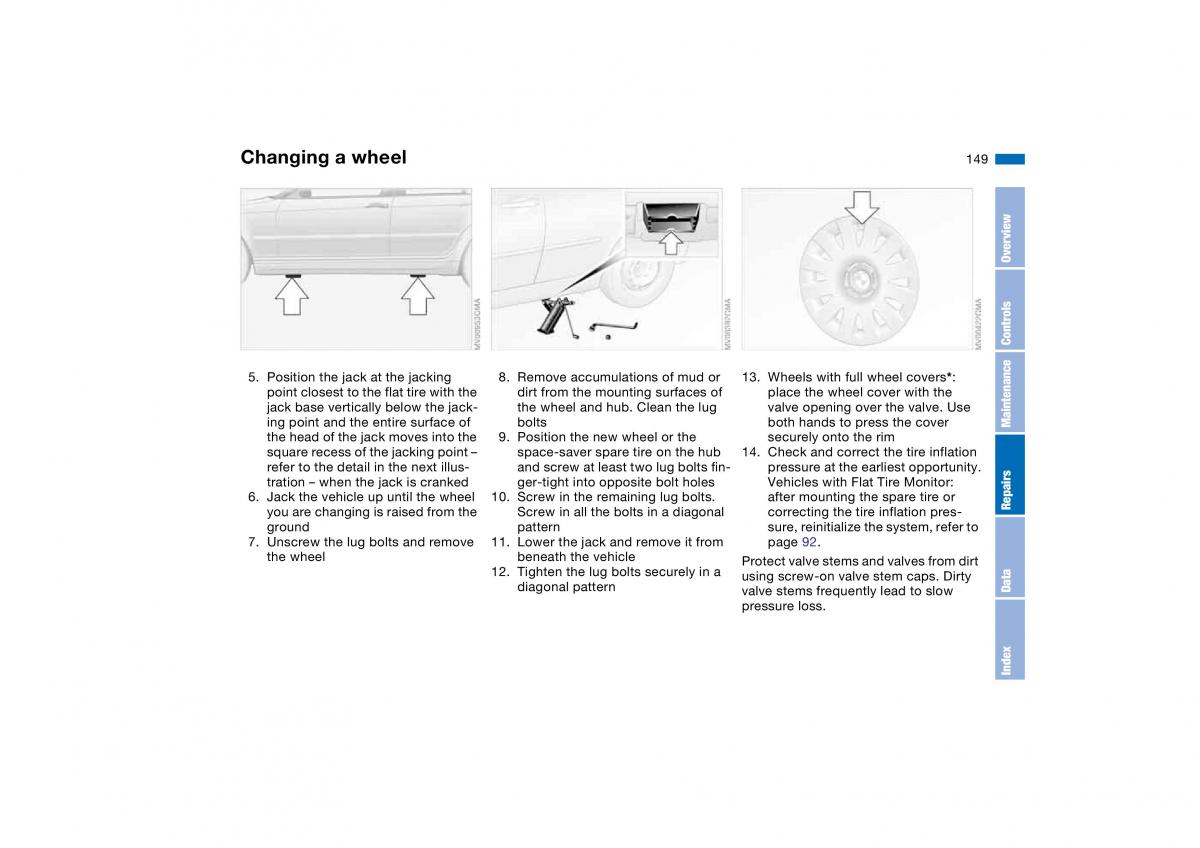 BMW E46 owners manual / page 149