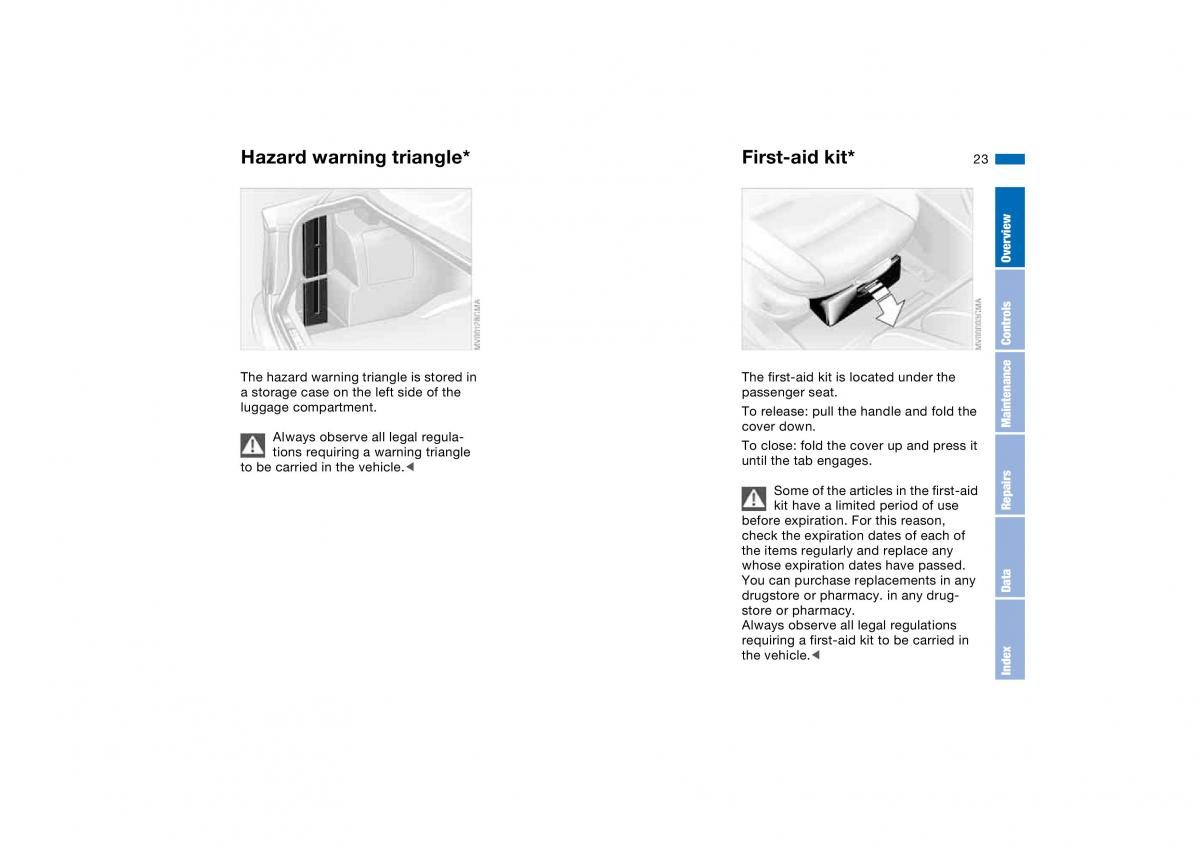 BMW E46 owners manual / page 23