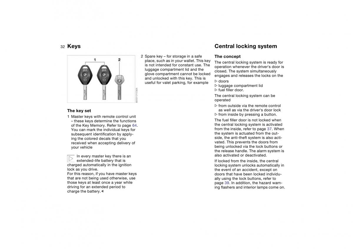 BMW E46 owners manual / page 32