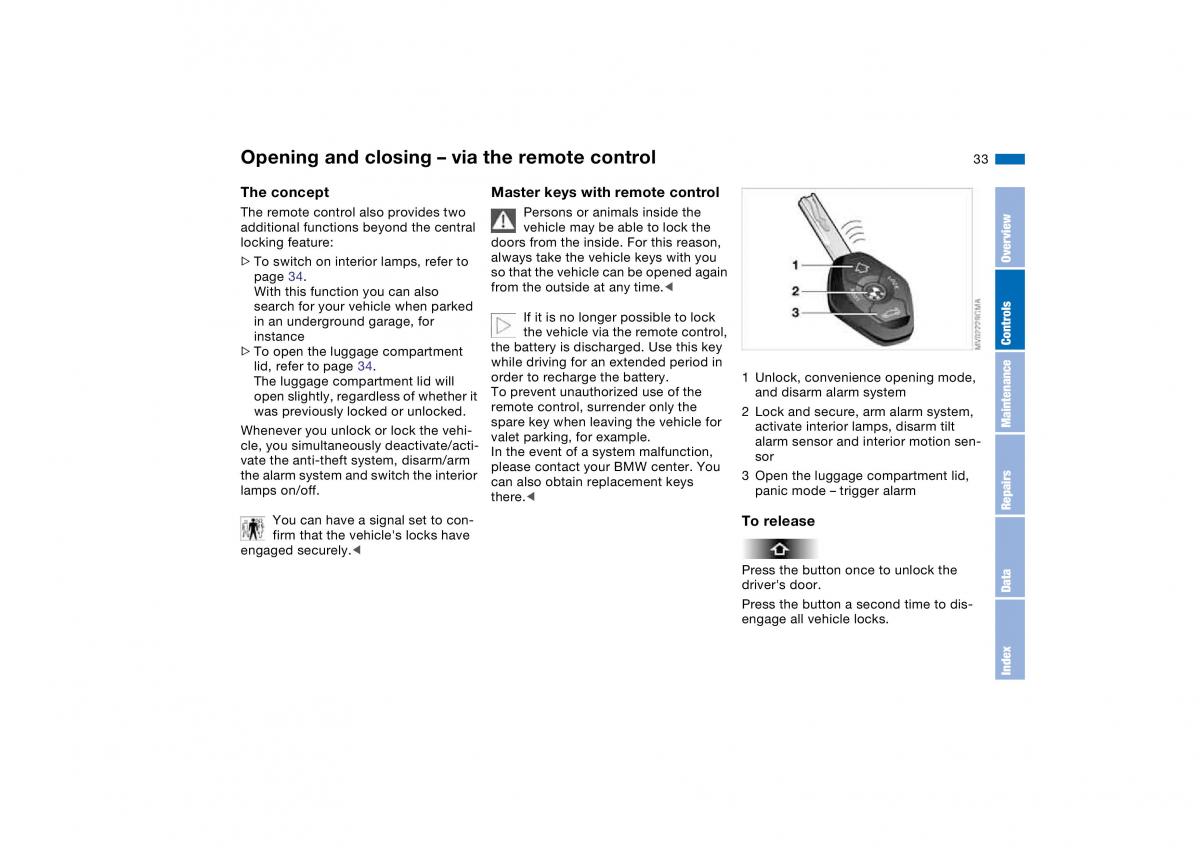 BMW E46 owners manual / page 33