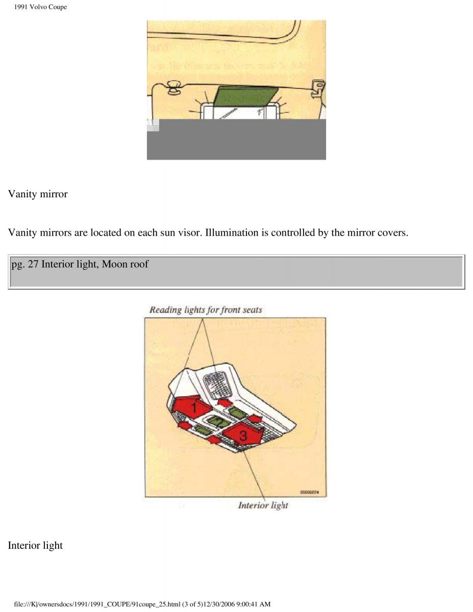 manual  Volvo Coupe owners manual / page 55