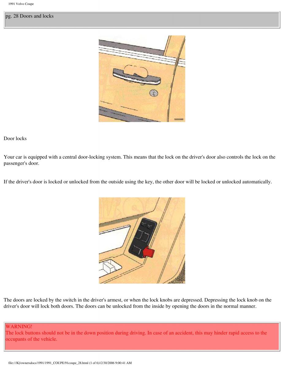 manual  Volvo Coupe owners manual / page 58