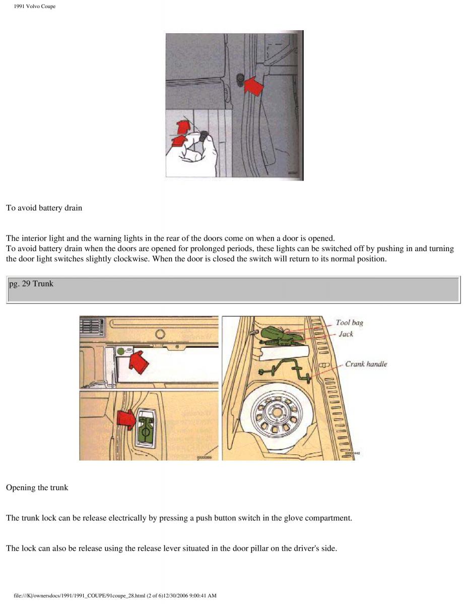 manual  Volvo Coupe owners manual / page 59