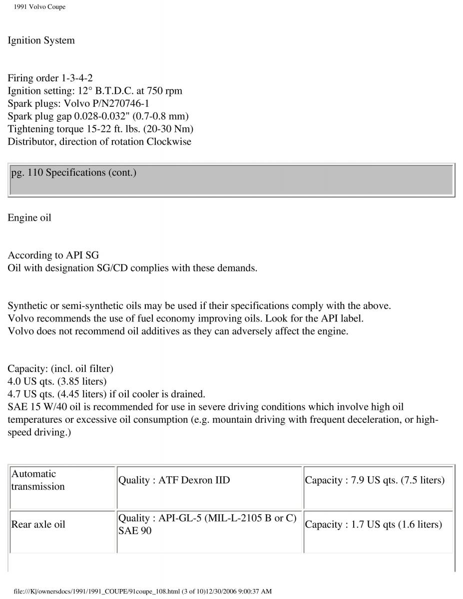 Volvo Coupe owners manual / page 9